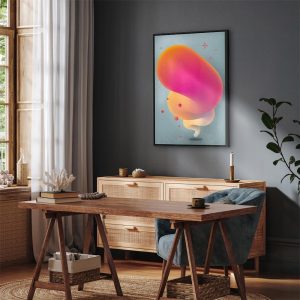 Tableau - Pink Streak (1 Part) Vertical