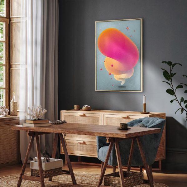 Tableau - Pink Streak (1 Part) Vertical