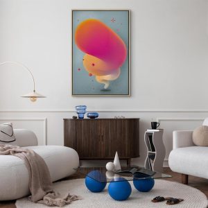 Tableau - Pink Streak (1 Part) Vertical