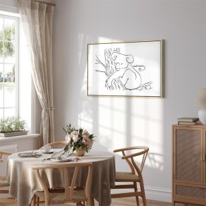 Tableau - Quiet Charm of Nature (1-part) - Sleeping Koala in Black and White