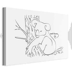 Tableau - Quiet Charm of Nature (1-part) - Sleeping Koala in Black and White