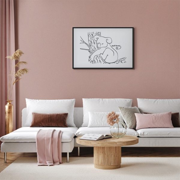 Tableau - Quiet Charm of Nature (1-part) - Sleeping Koala in Black and White