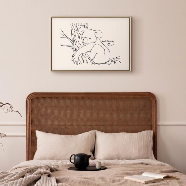 Tableau - Quiet Charm of Nature (1-part) - Sleeping Koala in Black and White