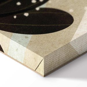 Tableau - Rainbow and Sun Above - Birds in Subdued Colors Flying Among Clouds Above a Rainbow and Various Plants on a Light Background