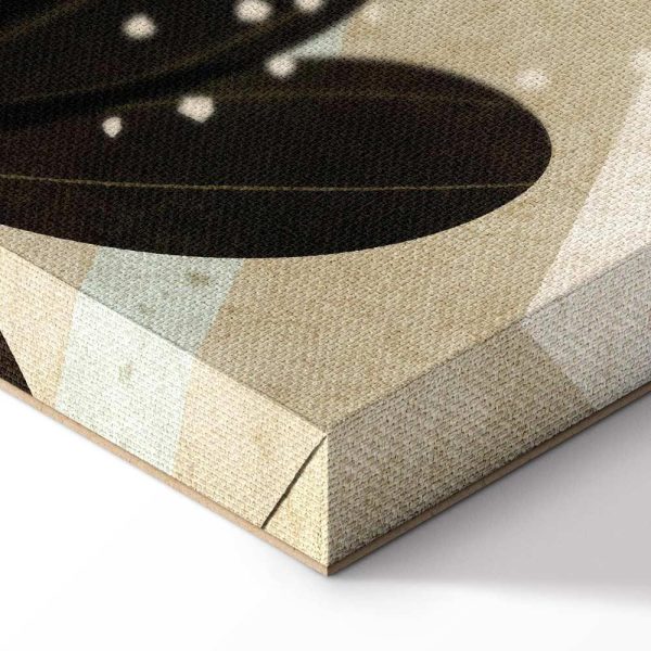 Tableau - Rainbow and Sun Above - Birds in Subdued Colors Flying Among Clouds Above a Rainbow and Various Plants on a Light Background