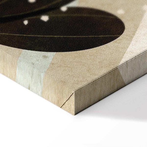 Tableau - Rainbow and Sun Above - Birds in Subdued Colors Flying Among Clouds Above a Rainbow and Various Plants on a Light Background