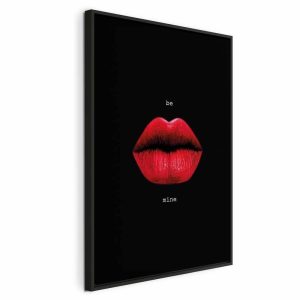 Tableau - Red Lips (1-part) - Black Background with English Text