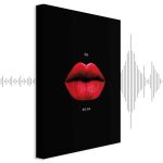 Tableau - Red Lips (1-part) - Black Background with English Text