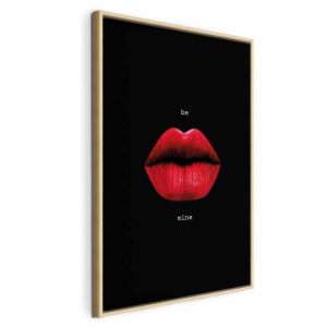 Tableau - Red Lips (1-part) - Black Background with English Text