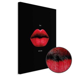 Tableau - Red Lips (1-part) - Black Background with English Text