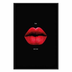 Tableau - Red Lips (1-part) - Black Background with English Text