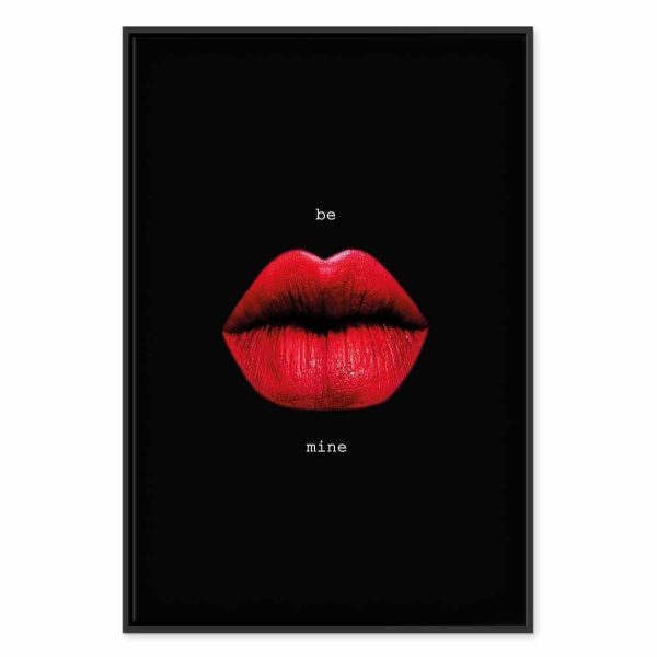 Tableau - Red Lips (1-part) - Black Background with English Text