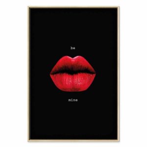 Tableau - Red Lips (1-part) - Black Background with English Text
