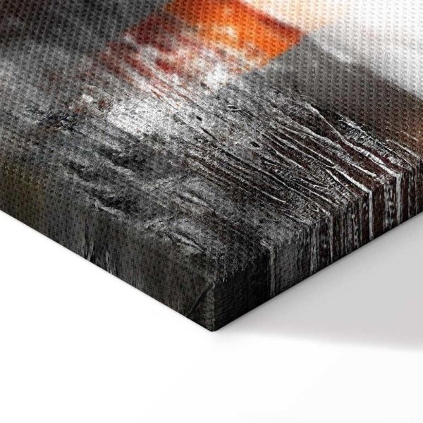 Tableau - Reflection of Colors (1-part) - Sunset in Painted Abstract Background