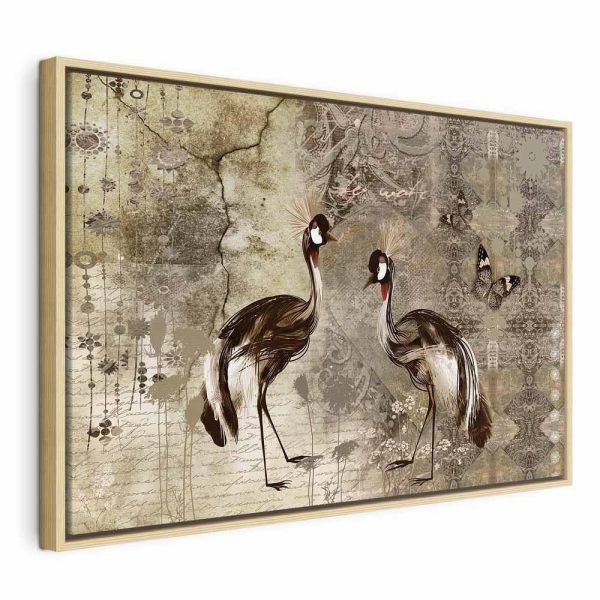 Tableau - Retro Cranes (1 Part) Wide