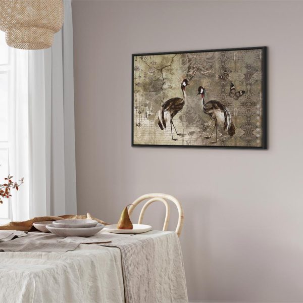 Tableau - Retro Cranes (1 Part) Wide