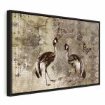 Tableau - Retro Cranes (1 Part) Wide