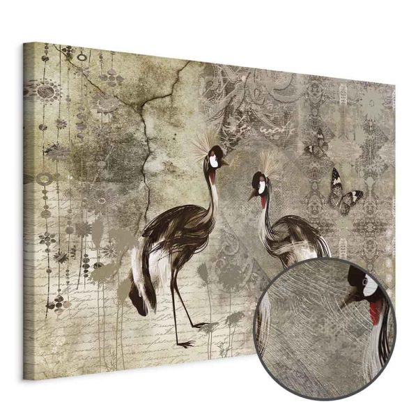 Tableau - Retro Cranes (1 Part) Wide