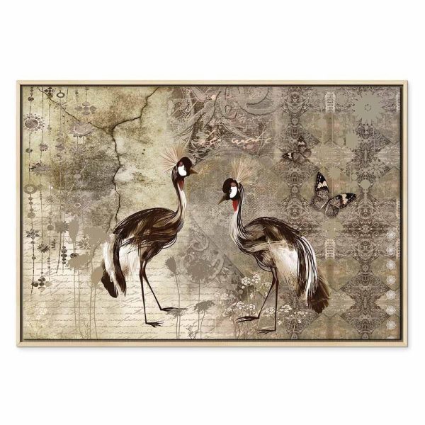 Tableau - Retro Cranes (1 Part) Wide