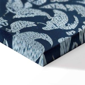 Tableau - Retro Ornament Decorative Motif in Worn Blues