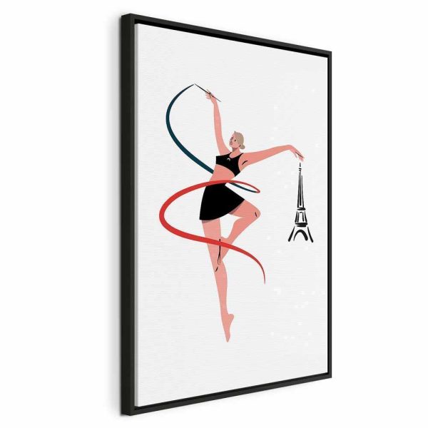 Tableau - Rhythmic Gymnastics - Illustration of a Woman With a Ribbon