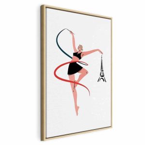 Tableau - Rhythmic Gymnastics - Illustration of a Woman With a Ribbon