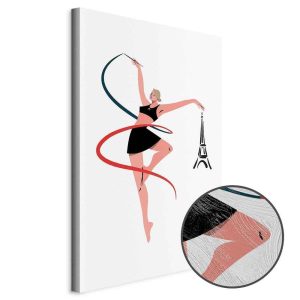Tableau - Rhythmic Gymnastics - Illustration of a Woman With a Ribbon