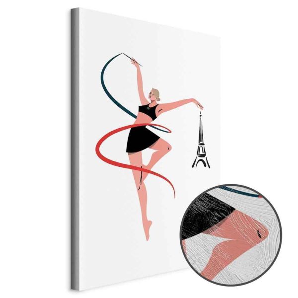 Tableau - Rhythmic Gymnastics - Illustration of a Woman With a Ribbon
