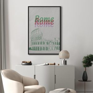 Tableau - Rome in Watercolours (1 Part) Vertical