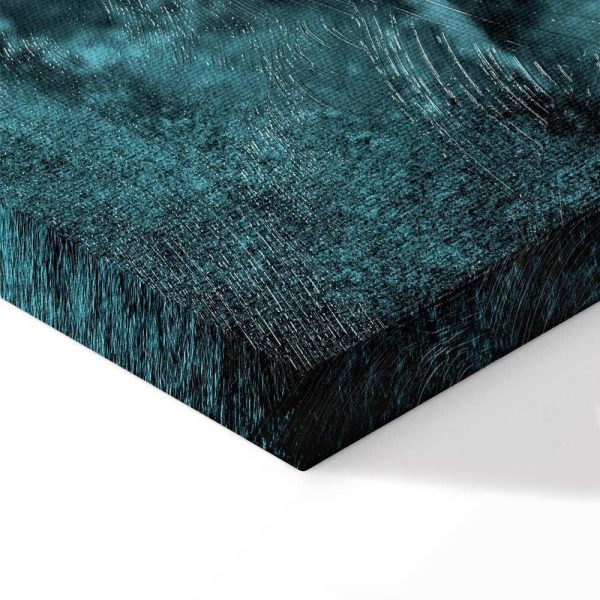 Tableau - Shroud of Turin in Turqoise (1 Part) Vertical