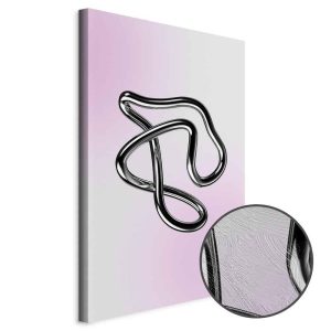 Tableau - Silver Intricacies - Fluid Metallic Figure on a Gradient Background