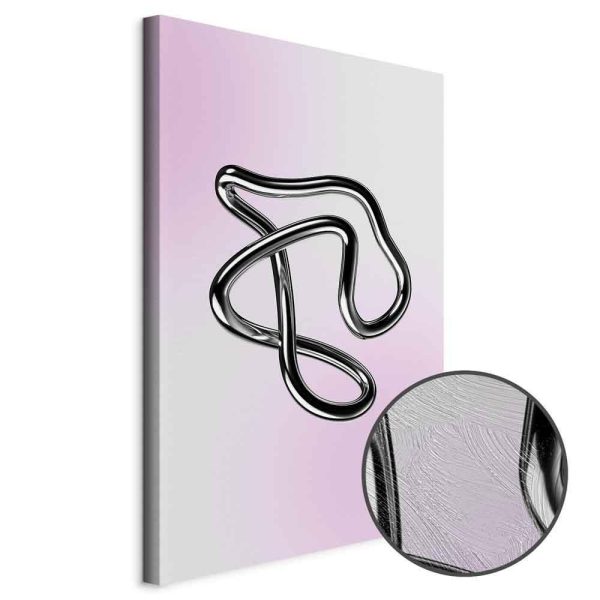 Tableau - Silver Intricacies - Fluid Metallic Figure on a Gradient Background