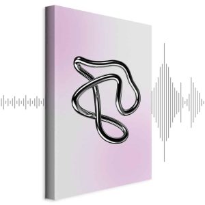 Tableau - Silver Intricacies - Fluid Metallic Figure on a Gradient Background