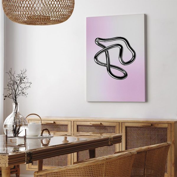 Tableau - Silver Intricacies - Fluid Metallic Figure on a Gradient Background