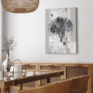 Tableau - Silver Tree (1 Part) Vertical