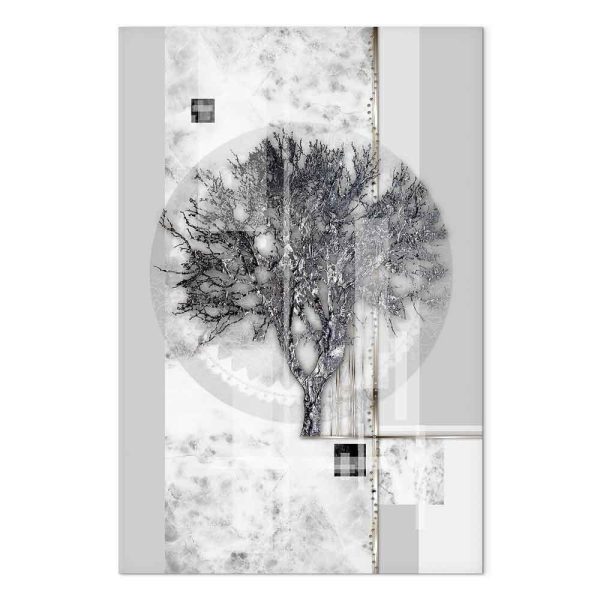 Tableau - Silver Tree (1 Part) Vertical
