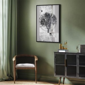 Tableau - Silver Tree (1 Part) Vertical