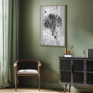 Tableau - Silver Tree (1 Part) Vertical