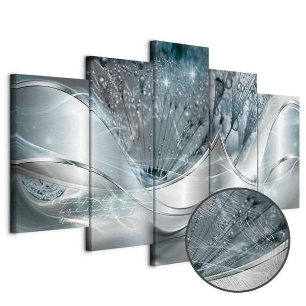 Tableau - Sparkling Dandelions (5 Parts) Blue Wide