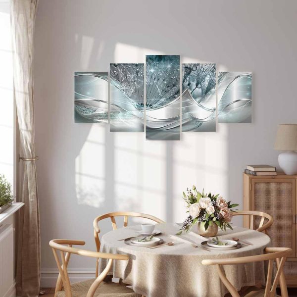 Tableau - Sparkling Dandelions (5 Parts) Blue Wide