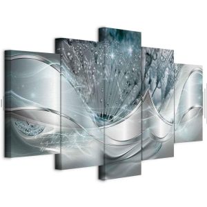 Tableau - Sparkling Dandelions (5 Parts) Blue Wide