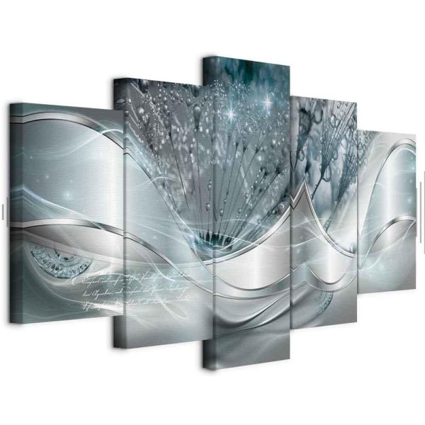 Tableau - Sparkling Dandelions (5 Parts) Blue Wide