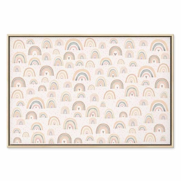 Tableau - Spring - Pastel Rainbows with Hearts on a Rainy Day