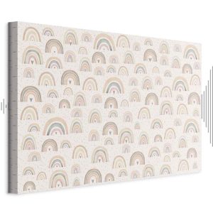 Tableau - Spring - Pastel Rainbows with Hearts on a Rainy Day