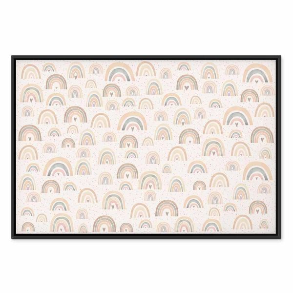 Tableau - Spring - Pastel Rainbows with Hearts on a Rainy Day