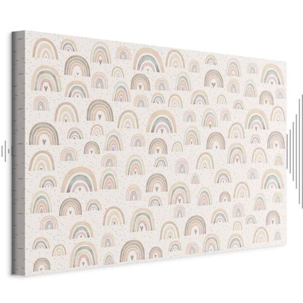 Tableau - Spring - Pastel Rainbows with Hearts on a Rainy Day Tableau - Spring - Pastel Rainbows with Hearts on a Rainy Day