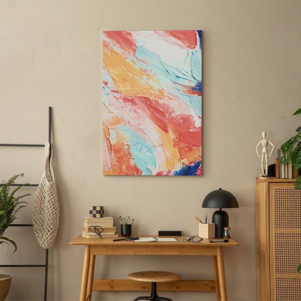 Tableau - Spring Shades - A Colorful Mix of Warm and Cool Tones on Canvas
