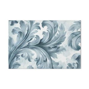 Tableau - Stone Baroque Ornaments in Light Shades of Gray-Blue
