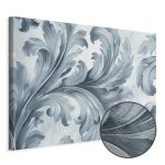 Tableau - Stone Baroque Ornaments in Light Shades of Gray-Blue
