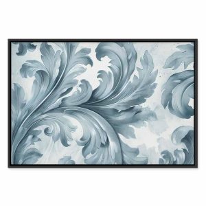Tableau - Stone Baroque Ornaments in Light Shades of Gray-Blue